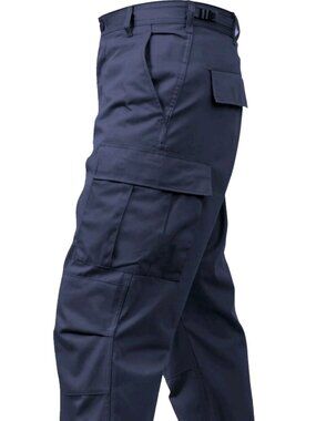 ROTHCO Relaxed Fit BDU Cargo Tactical Pants Reinforced Seat/Knee Navy Blue Large